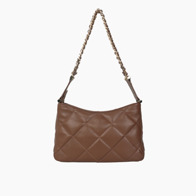 Leather rhombic chain underarm bag with advanced sense underarm bag