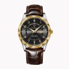 Trendy waterproof watch. Men's fully automatic mechanical watch with dual calendars, quartz movement and luminous function, a wristwatch